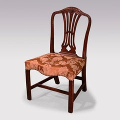 Hepplewhite Period Mahogany Side Chairs, England, 18th Century, Pair