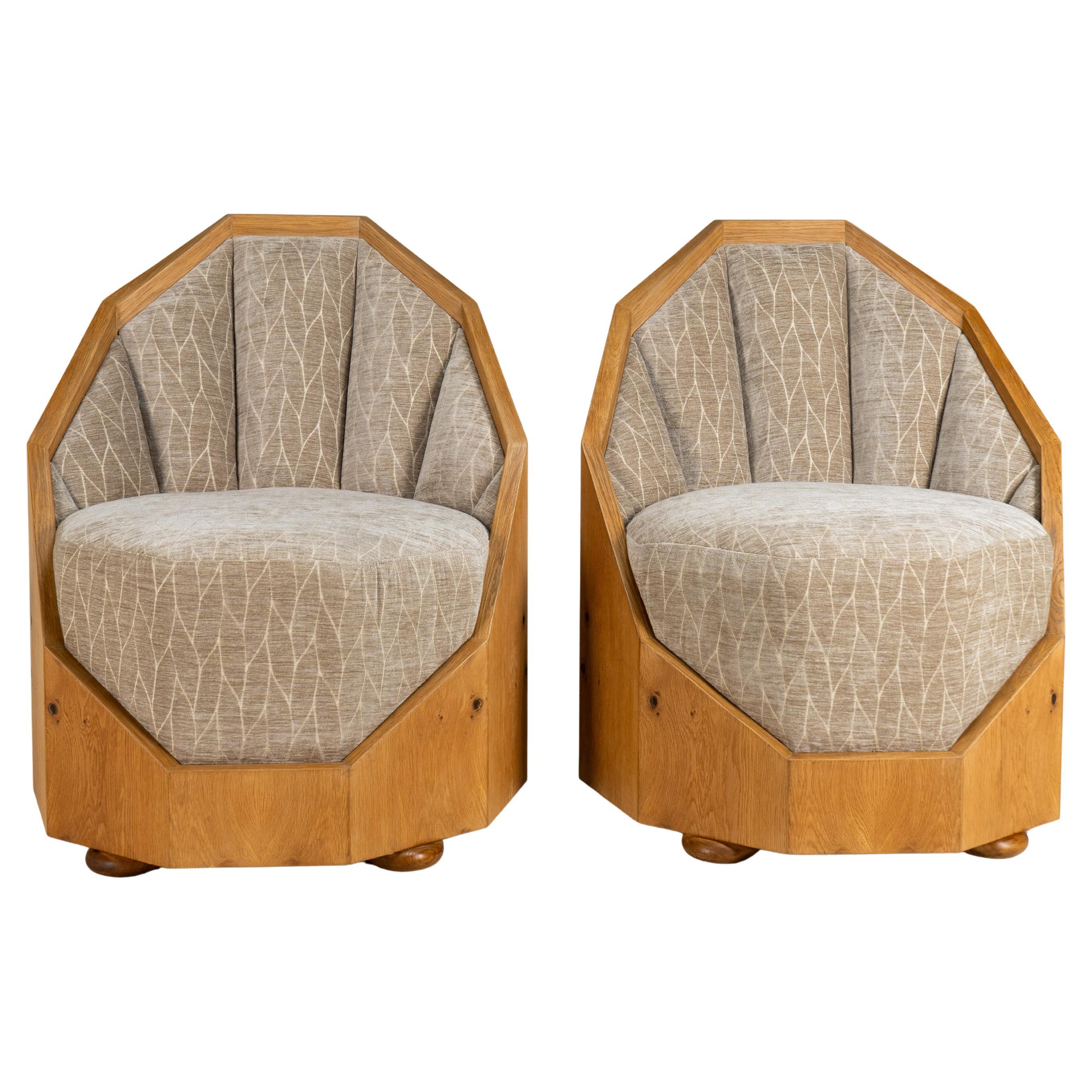 A Pair of Hungarian Art Deco "Cocoon" Chairs For Sale