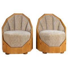 A Pair of Hungarian Art Deco "Cocoon" Chairs
