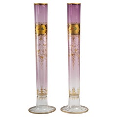 A Pair of Hungarian Crystal Vases