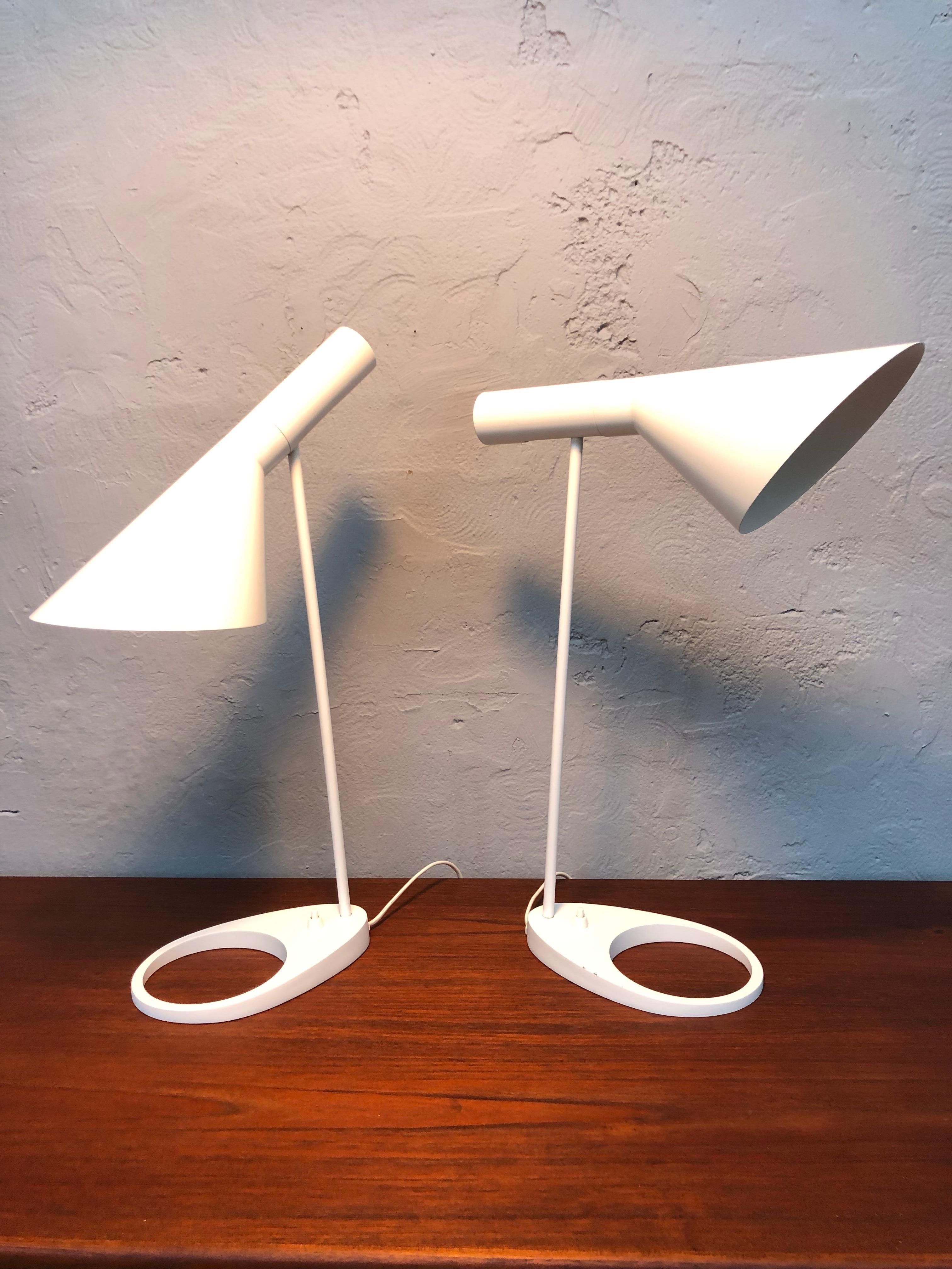 Danish Pair of Iconic Vintage Arne Jacobsen Table Lamps