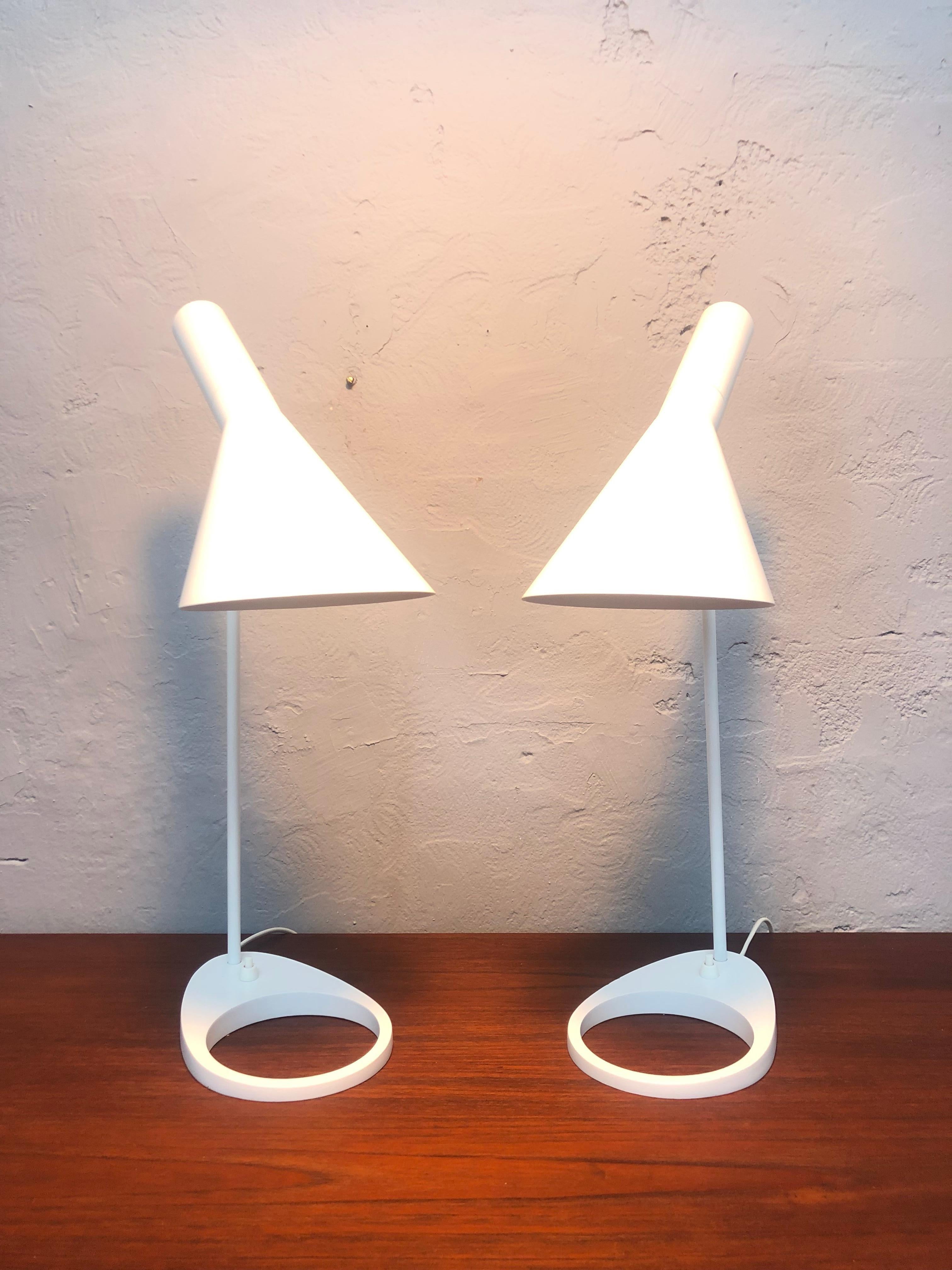 Hand-Crafted Pair of Iconic Vintage Arne Jacobsen Table Lamps