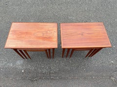 Pair of Identical Danish Teak Nesting Tables from the, 1960s
