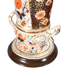 A Pair of Imari Style Vases Wired as Lamps