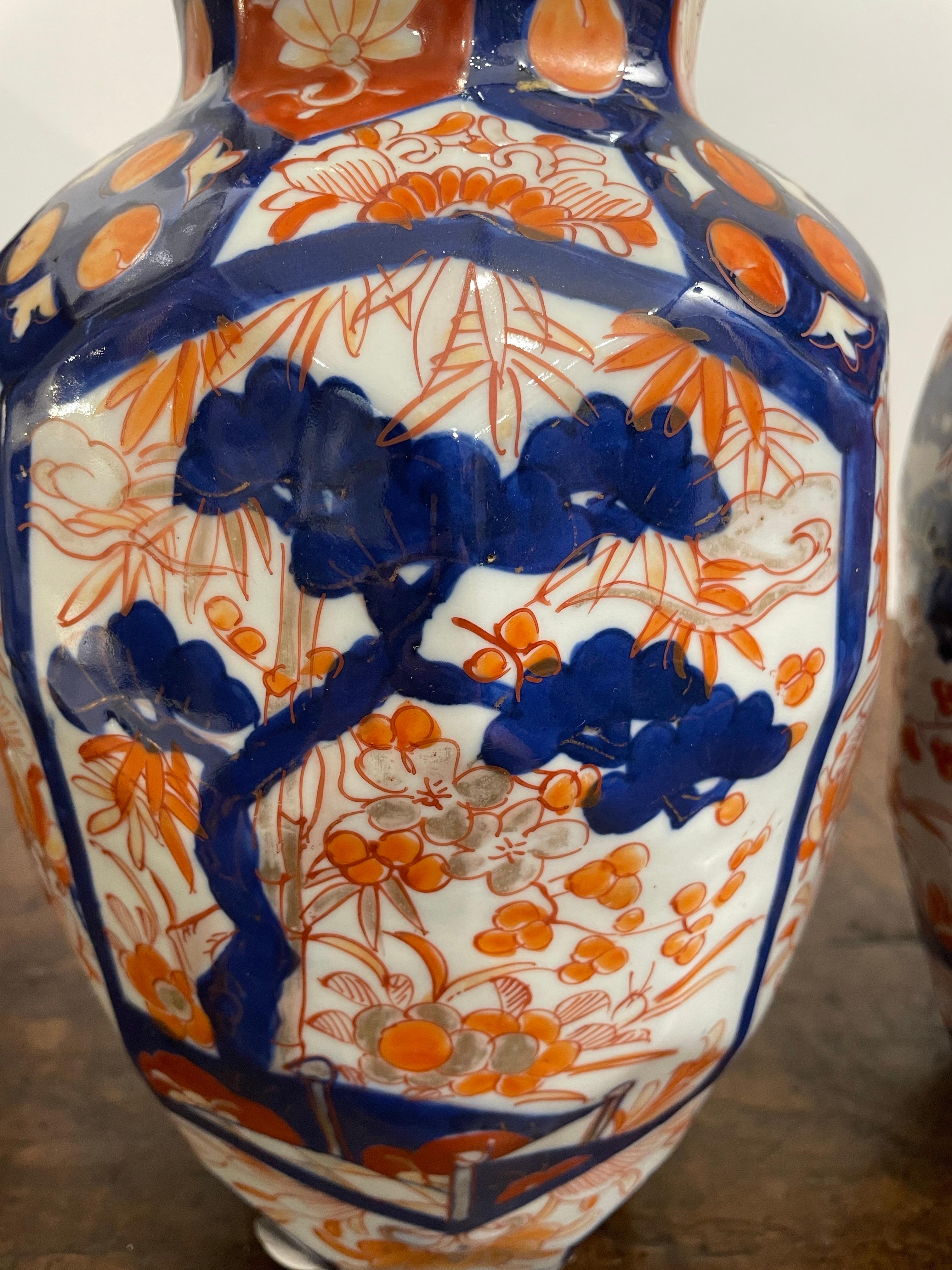 Japanese A Pair of Imari Vases, 19th Century For Sale
