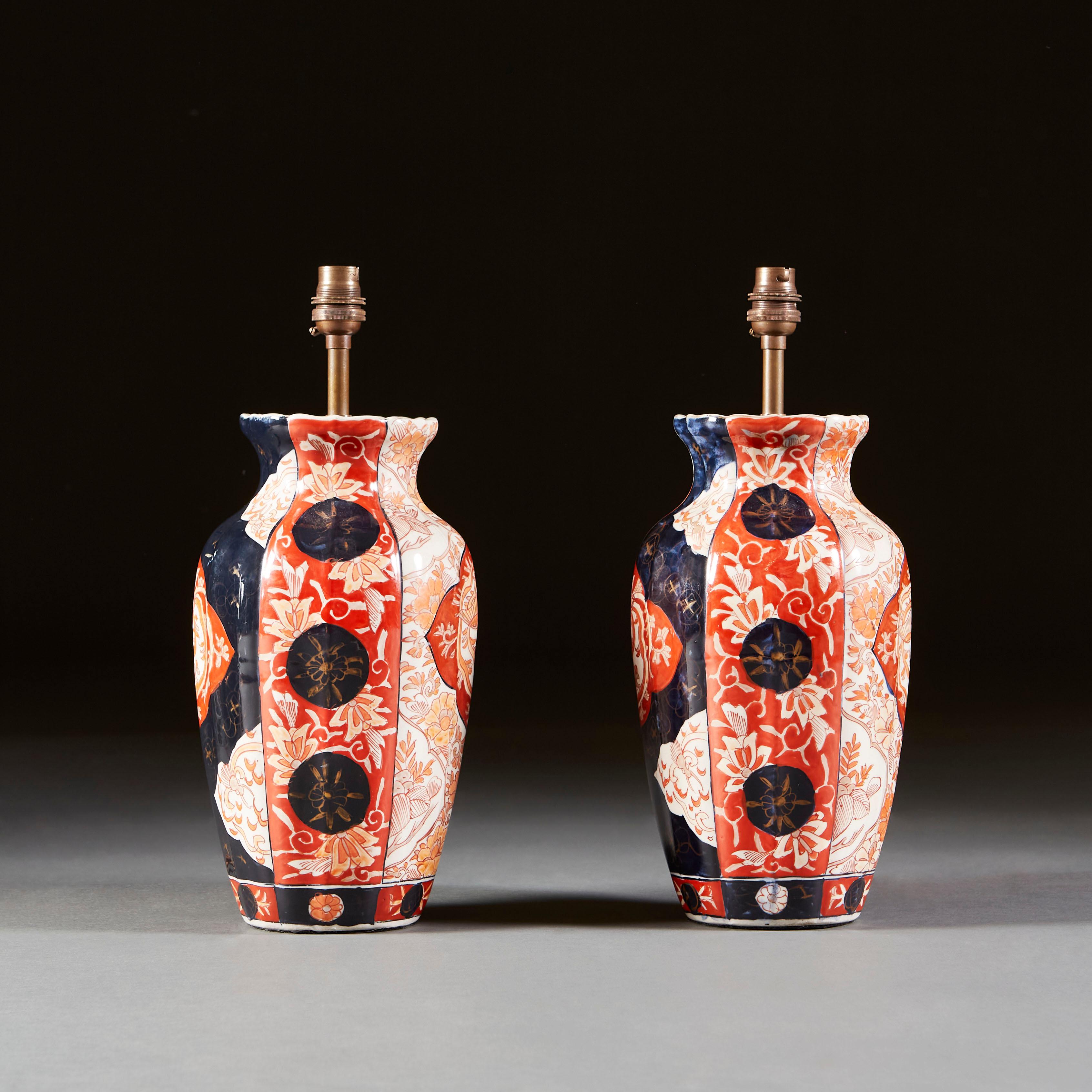 Japanese Pair of Imari Vases as Lamps
