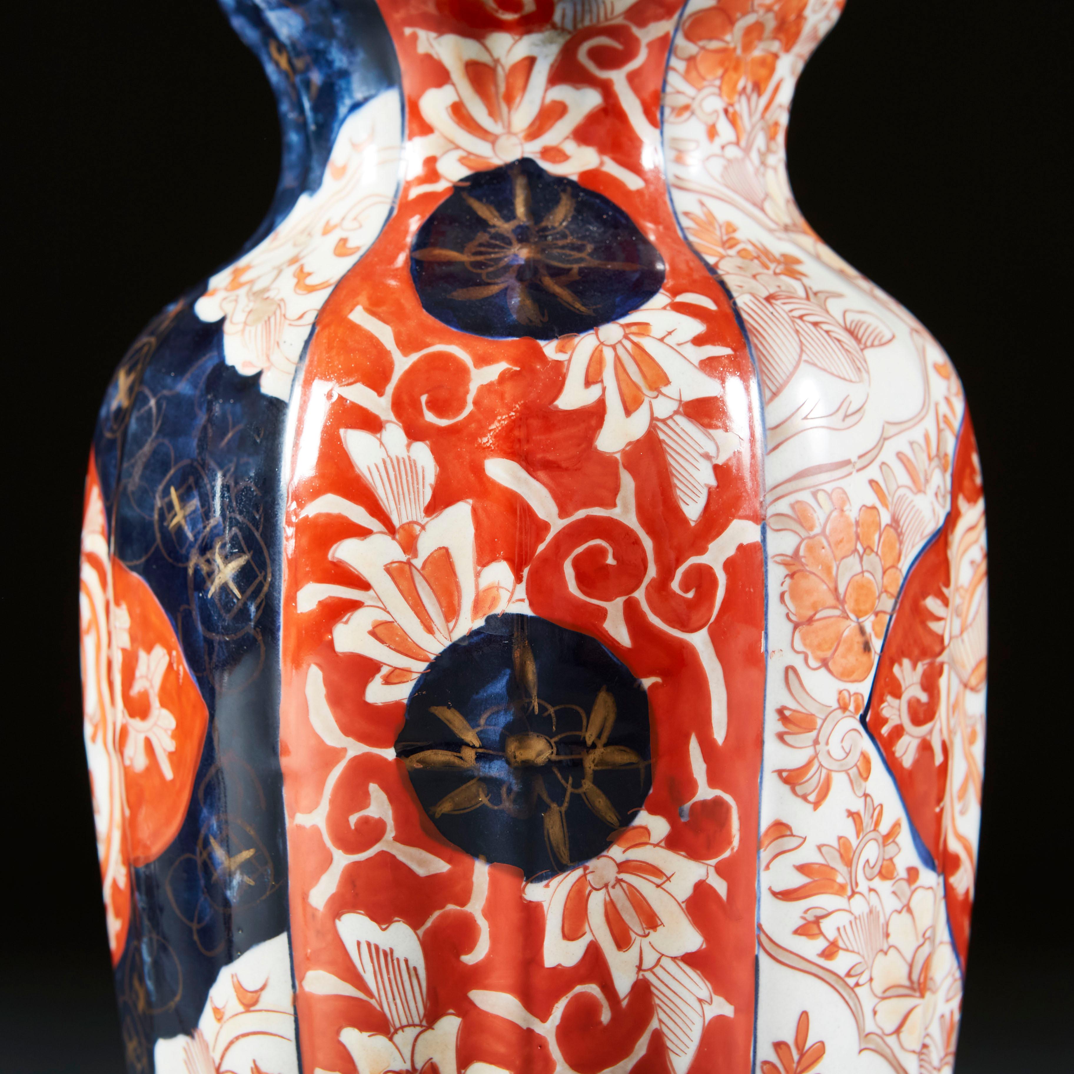 20th Century Pair of Imari Vases as Lamps