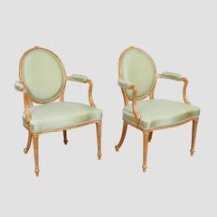 A Pair of Important Giltwood Armchairs c. 1775