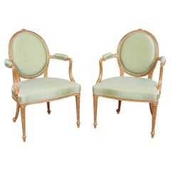 A Pair of Important Giltwood Armchairs c. 1775