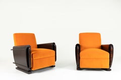 Ein Paar indischer Art-Déco-Stühle
