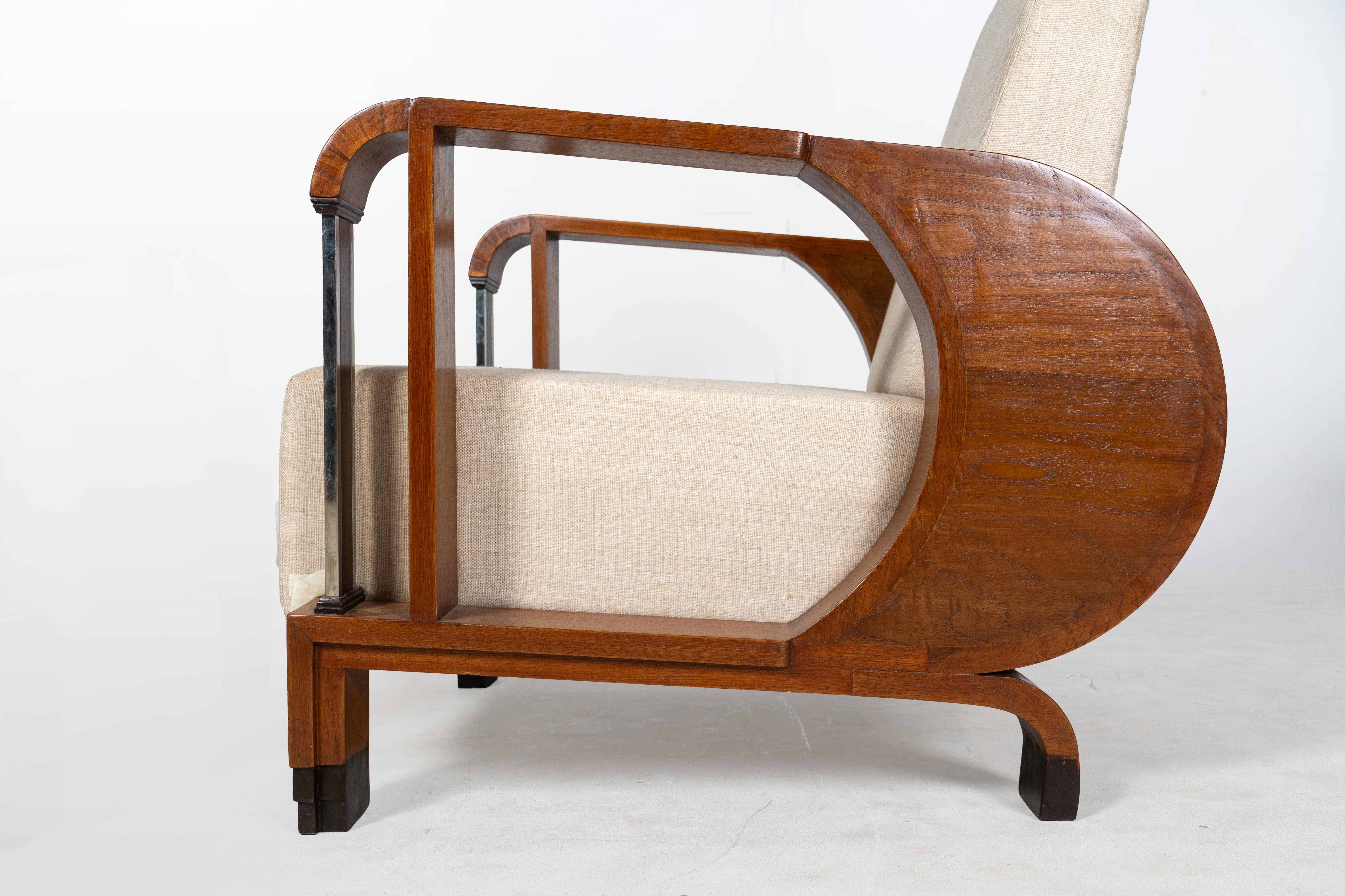 Paire de fauteuils club indiens Art déco en vente 6