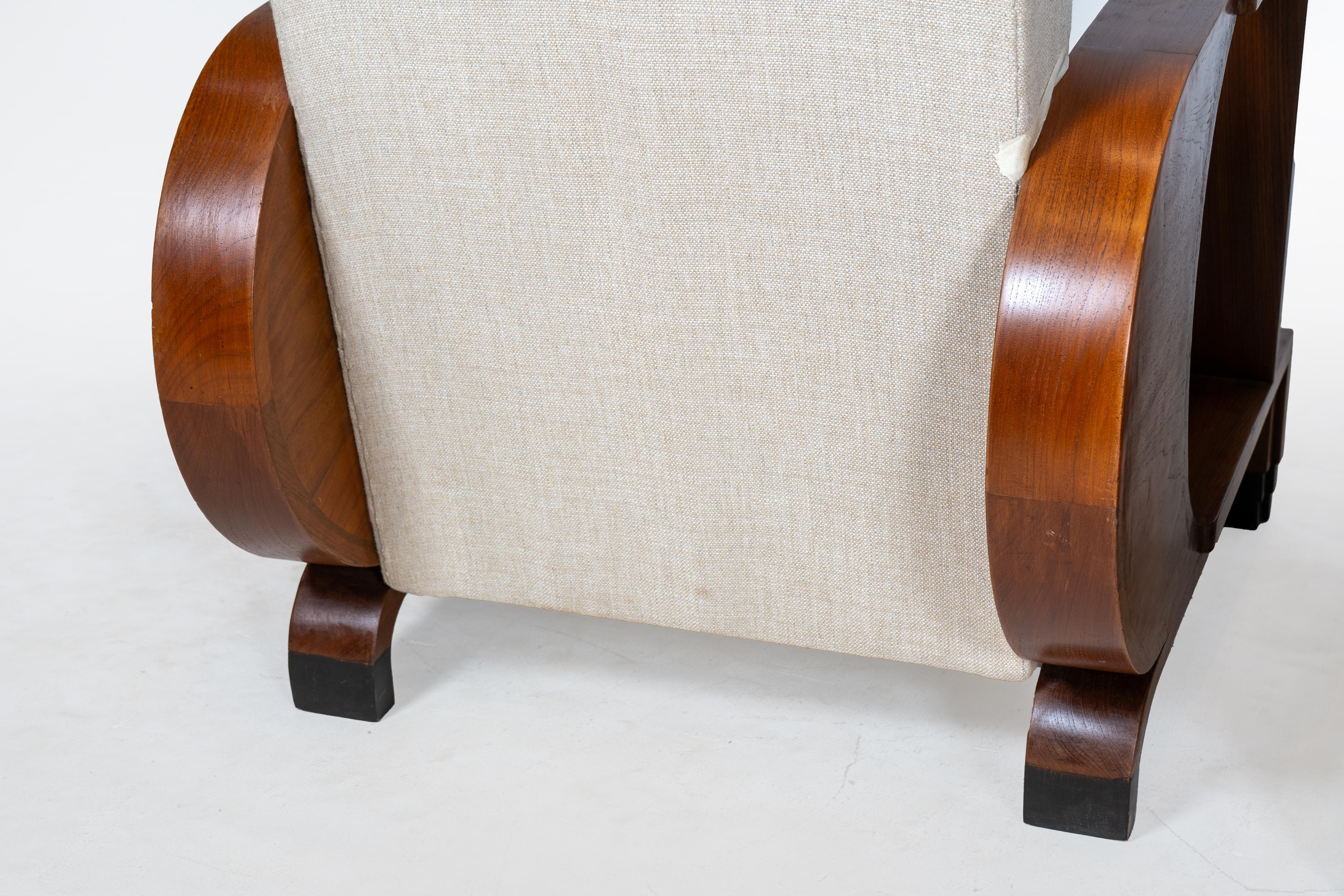 Paire de fauteuils club indiens Art déco en vente 8