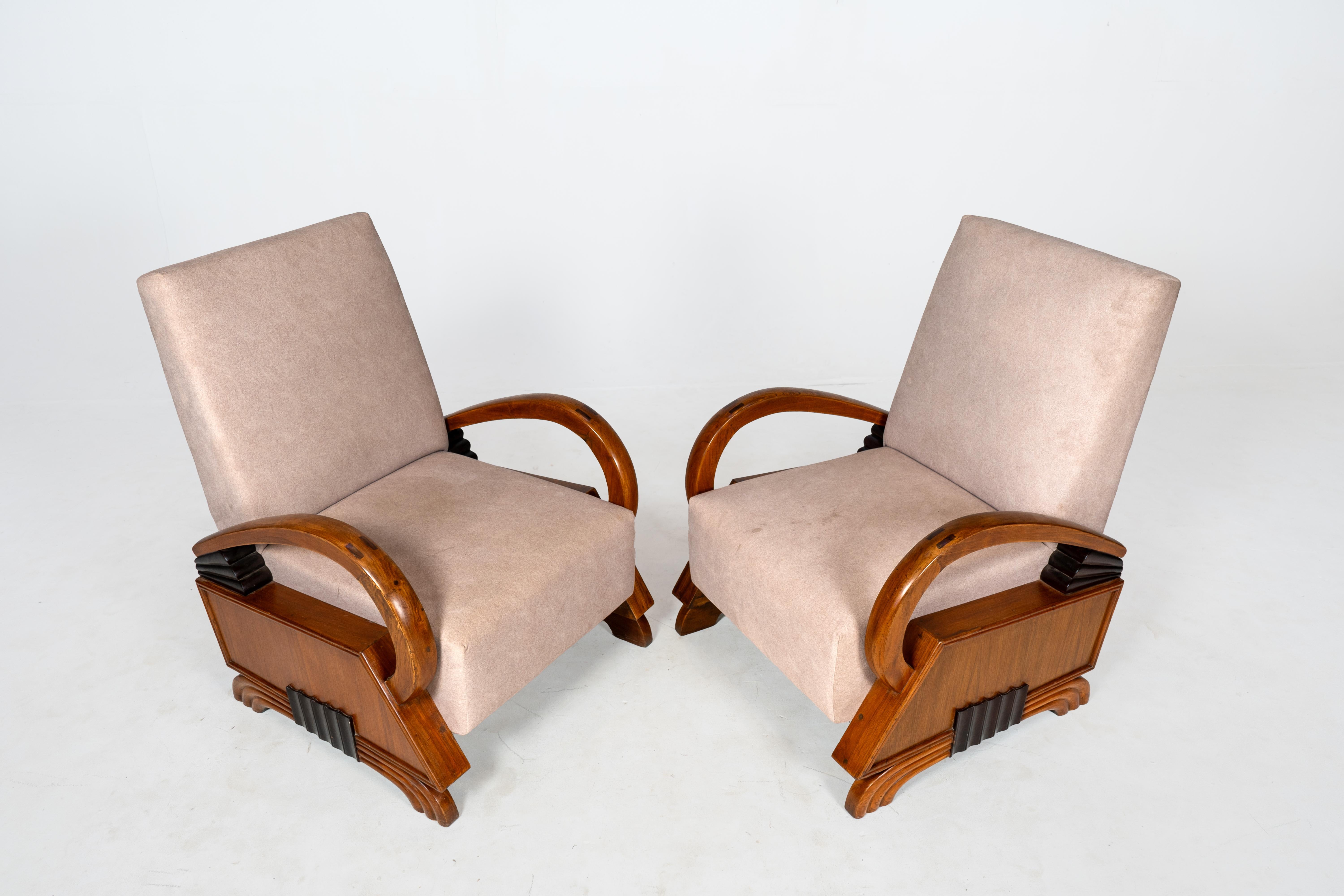Pareja de sillones indios Art Decó en venta 2