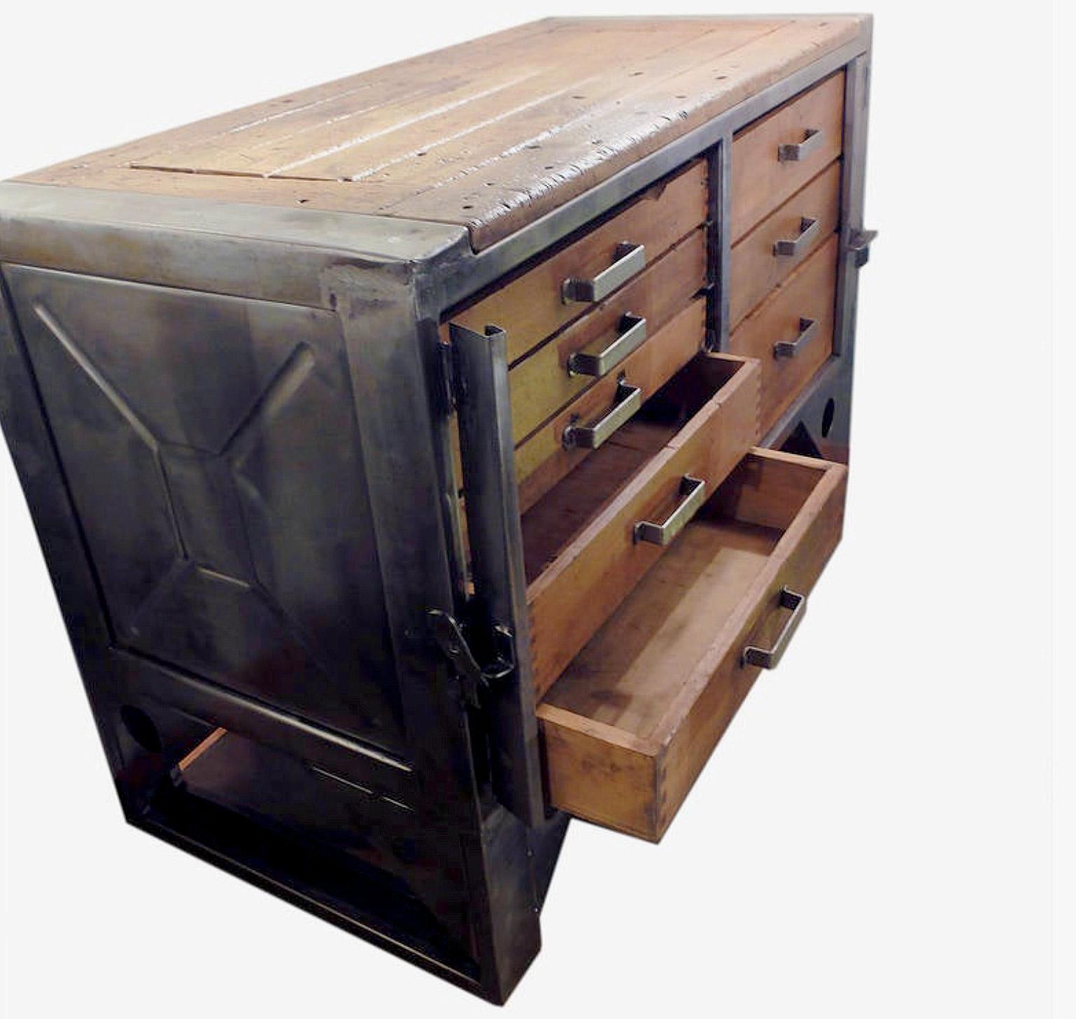 20th Century Pair of Industrial Chests of Drawers, Italy, 1930 For Sale