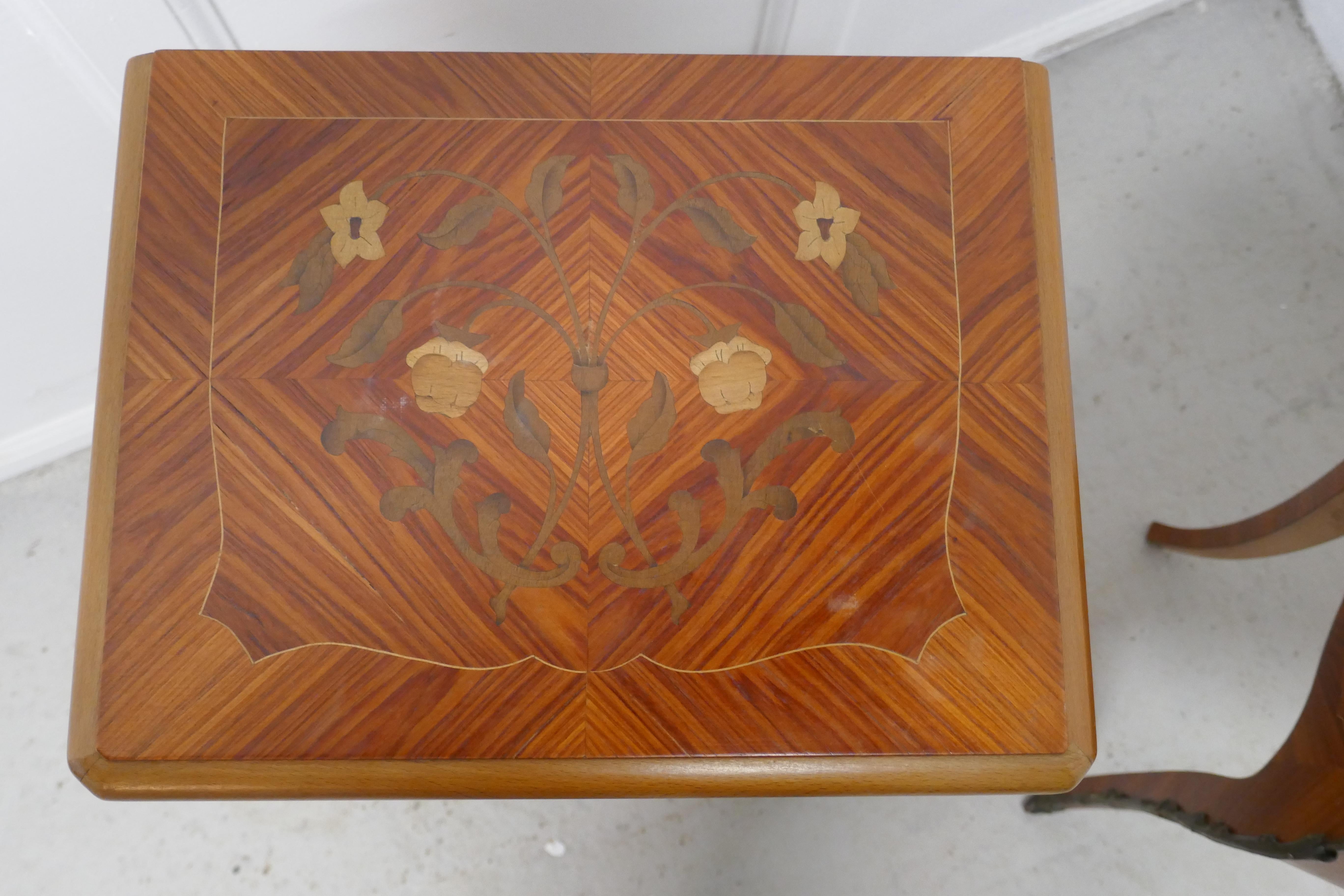 Pair of Inlaid French Marquetry Bombe Shaped Bedside Cupboards In Good Condition In Chillerton, Isle of Wight