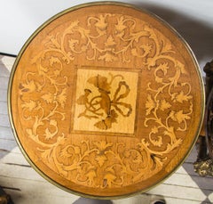 Pair of Inlayed Top Gueridon Tables