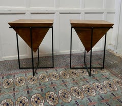 Pair of Inverted Pyramid Occasional Tables
