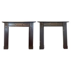 A Pair Of Irish Antique Regency Period Slate Fireplace Mantels