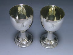 Pair of Irish Provincial Silver Goblets