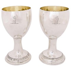 Pair of Irish Provincial Silver Goblets