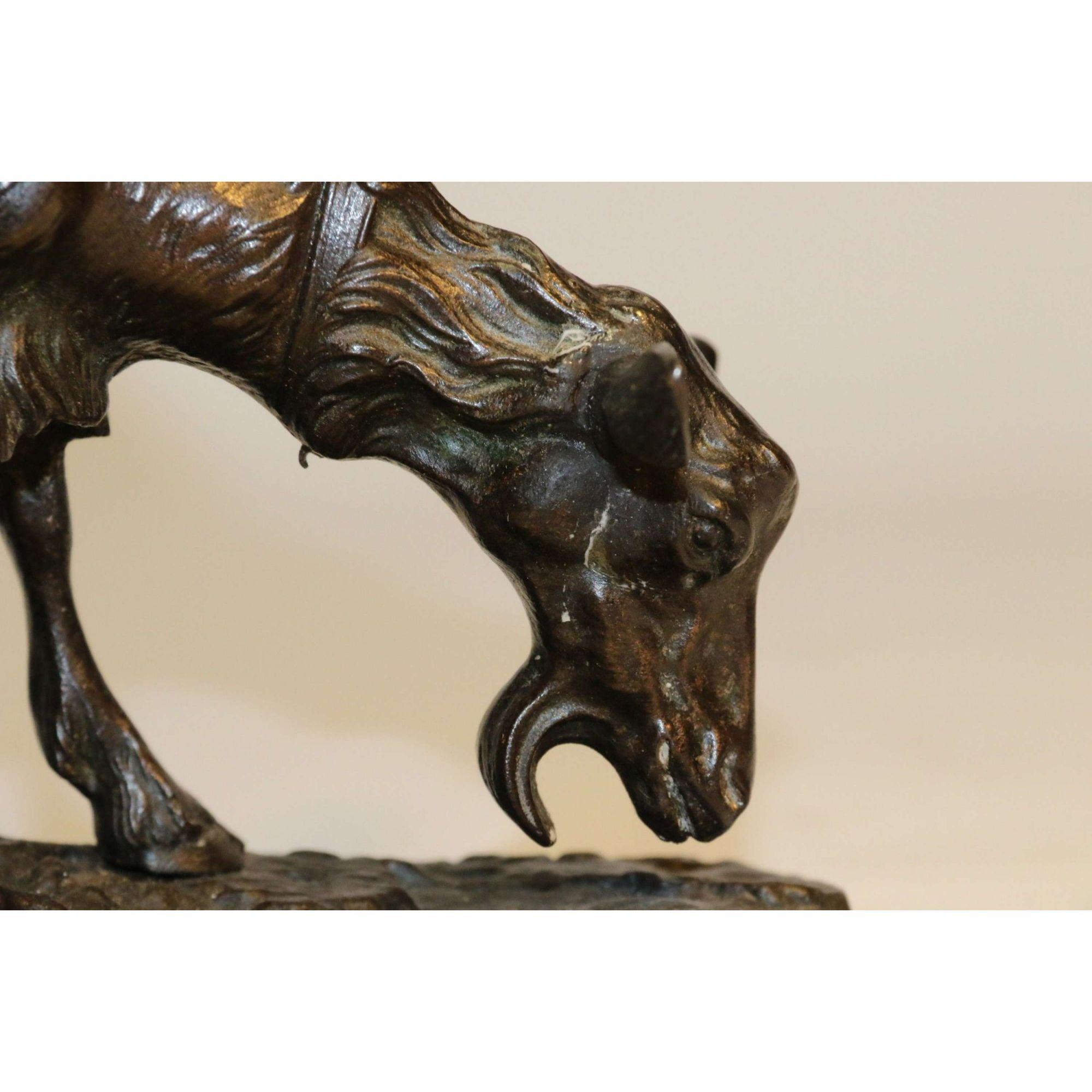 Pair of Iron 19th Century Goat Sculptures After P J Mene , French, circa 1850 For Sale 14