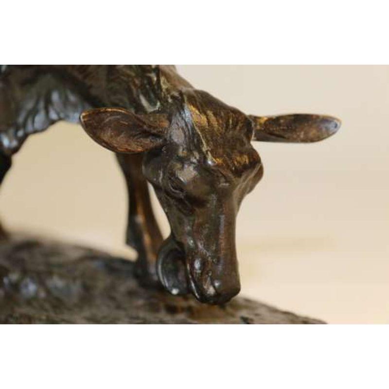 Cast Pair of Iron 19th Century Goat Sculptures After P J Mene , French, circa 1850 For Sale