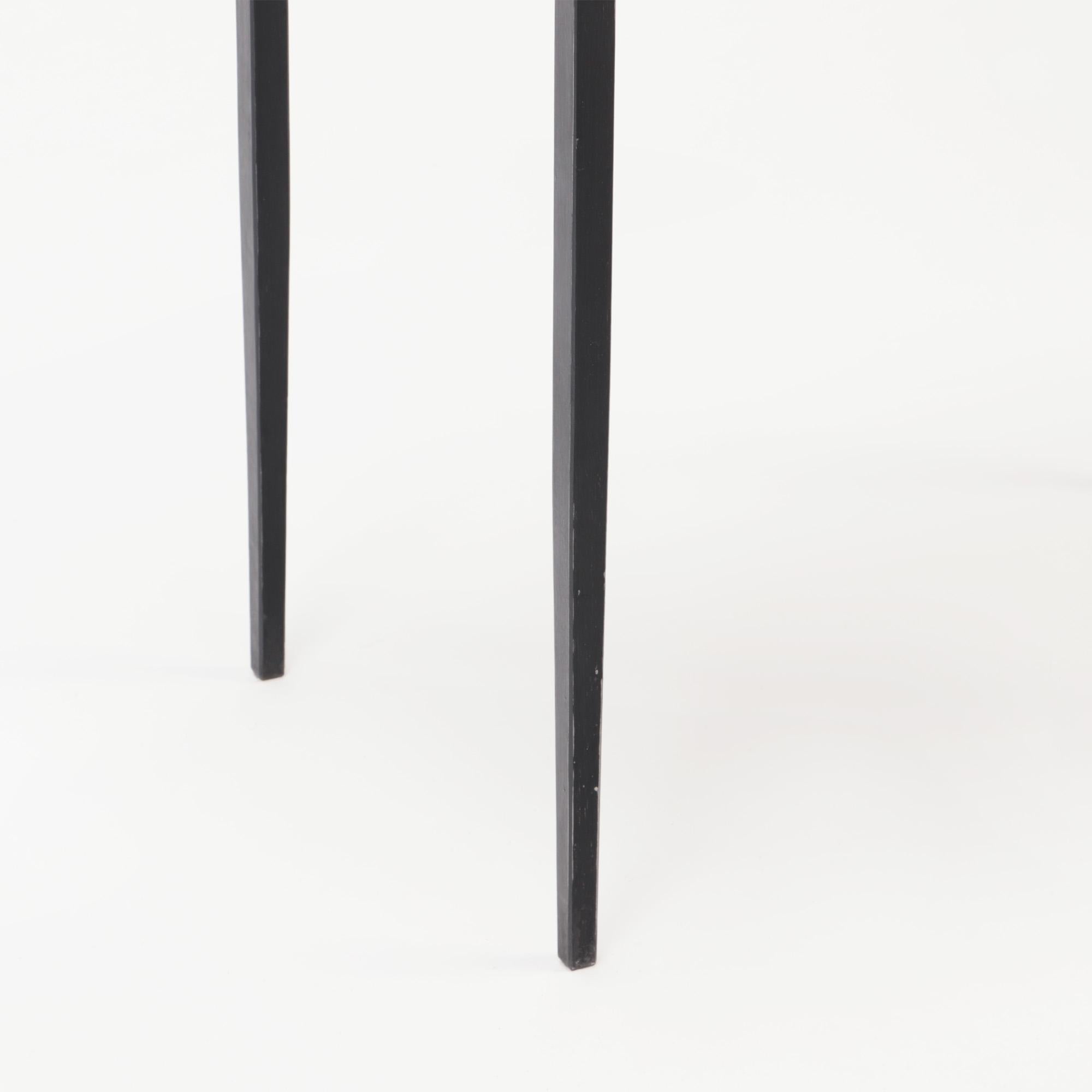 Pair of Iron and Leather Tops Small Console Tables or End Tables, Contemporary 3