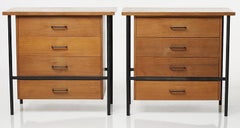 Pair of Iron and Walnut Chests Designed by Donald Knorr for Vista