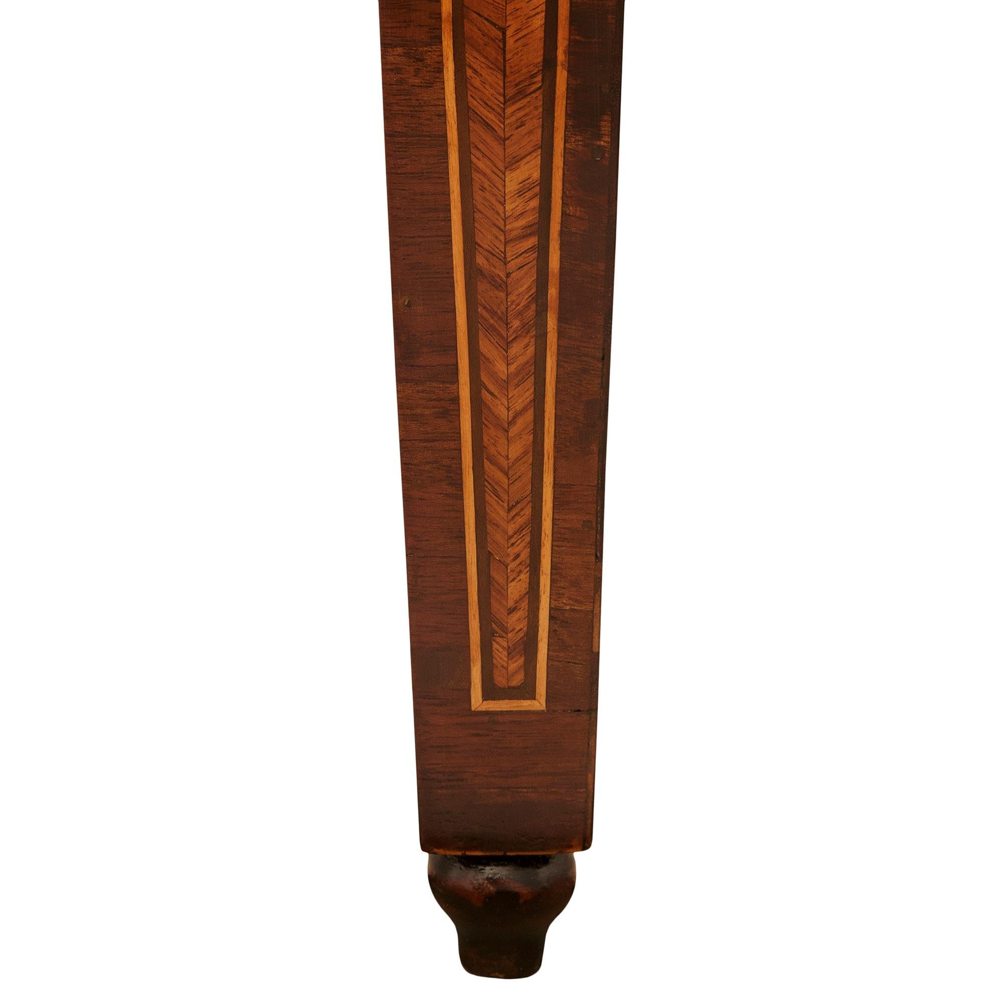 A pair of Italian 18th century Kingwood, Tulipwood, Giltwood and marble consoles For Sale 1