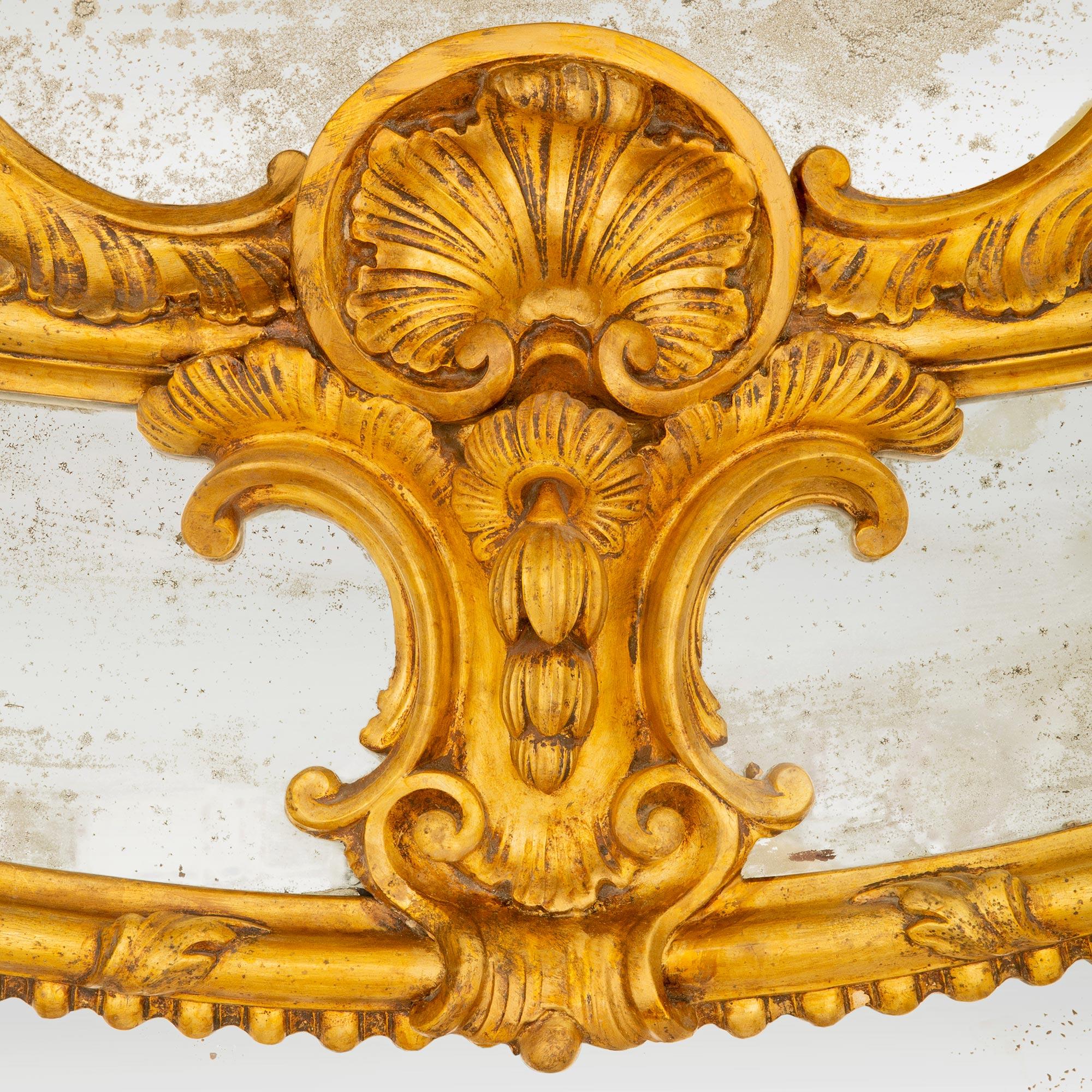 Ein Paar italienische Mekka-Spiegel aus Neapel aus dem 18. Jahrhundert (Louis XV) im Zustand „Gut“ im Angebot in West Palm Beach, FL