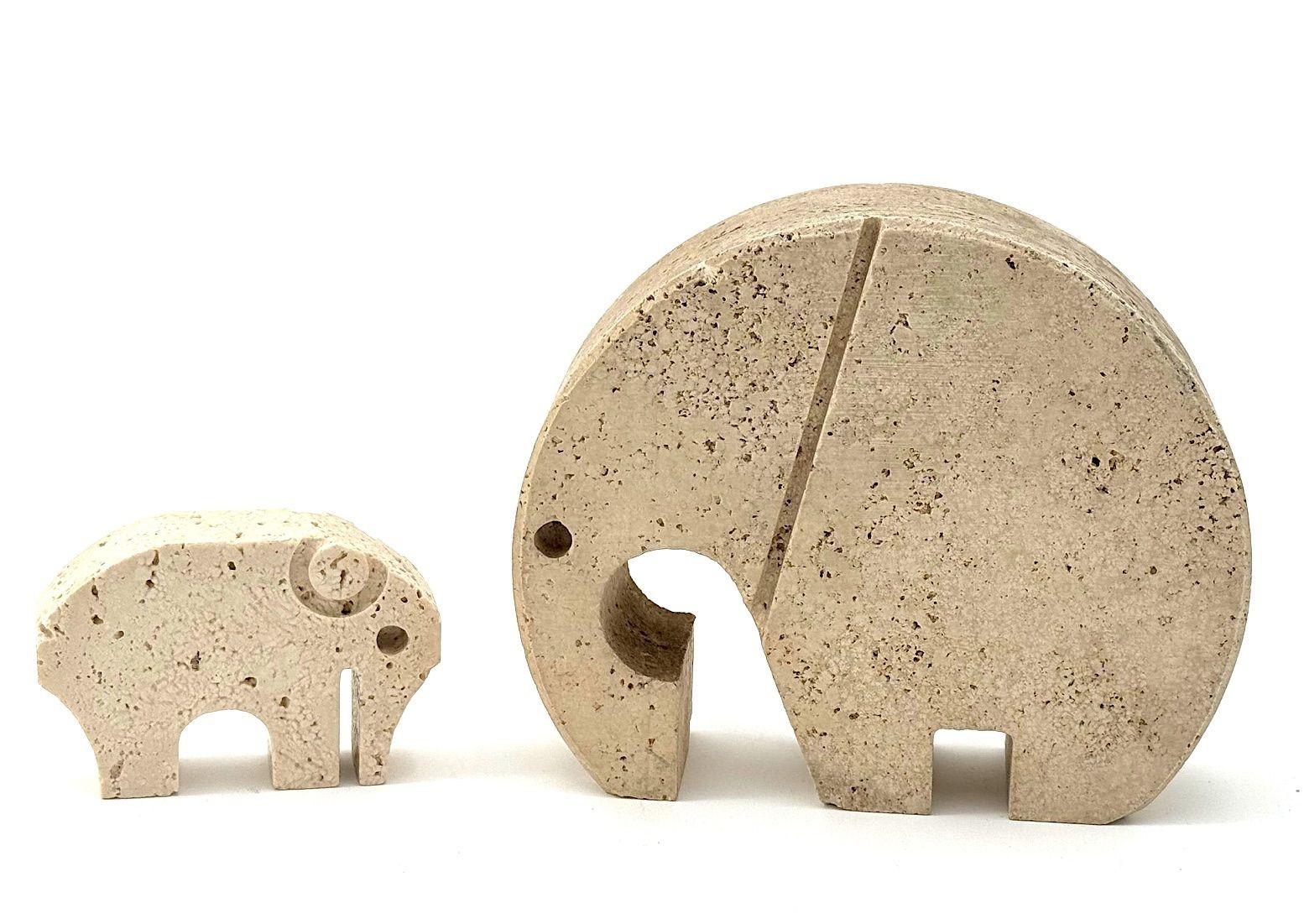 A pair of Italian 1970s travertine elephants by Fratelli Mannelli 8