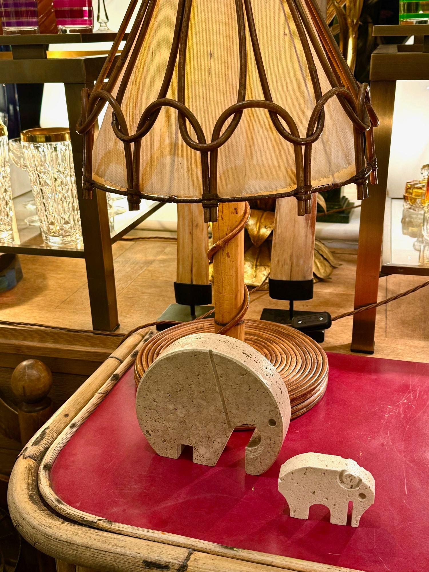 A pair of Italian 1970s travertine elephants by Fratelli Mannelli 1