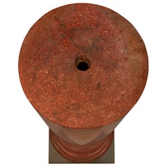 Pair of Italian 19th Century Scagliola and Marble Pedestal Column