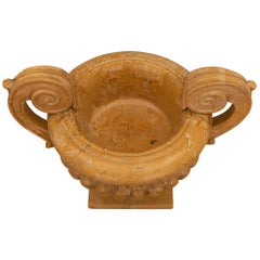 Pair of Italian 19th Century Sienna Marble Urns