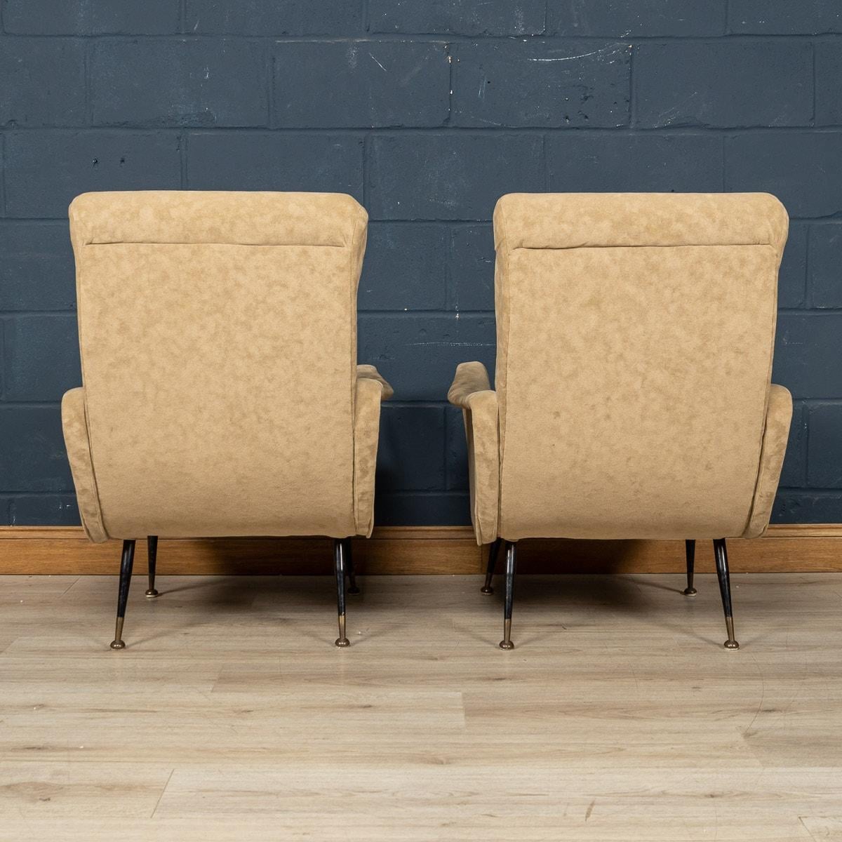 20th Century A Pair Of Italian Armchairs In The Style Of Marco Zanuso, c.1960
