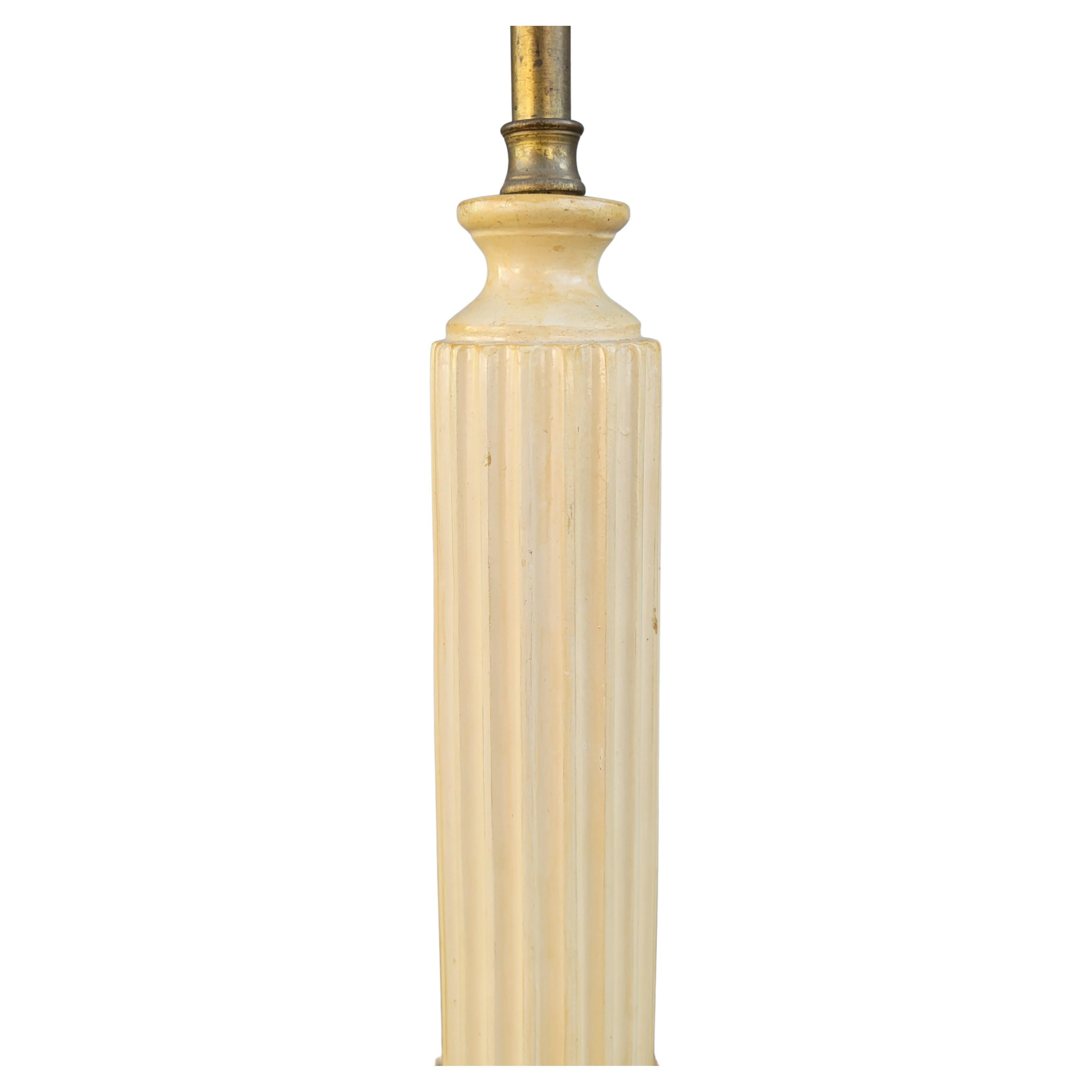 Modern A Pair of Italian Art Deco Patinated and Gilt Ornate Plaster Tower Table Lamps For Sale