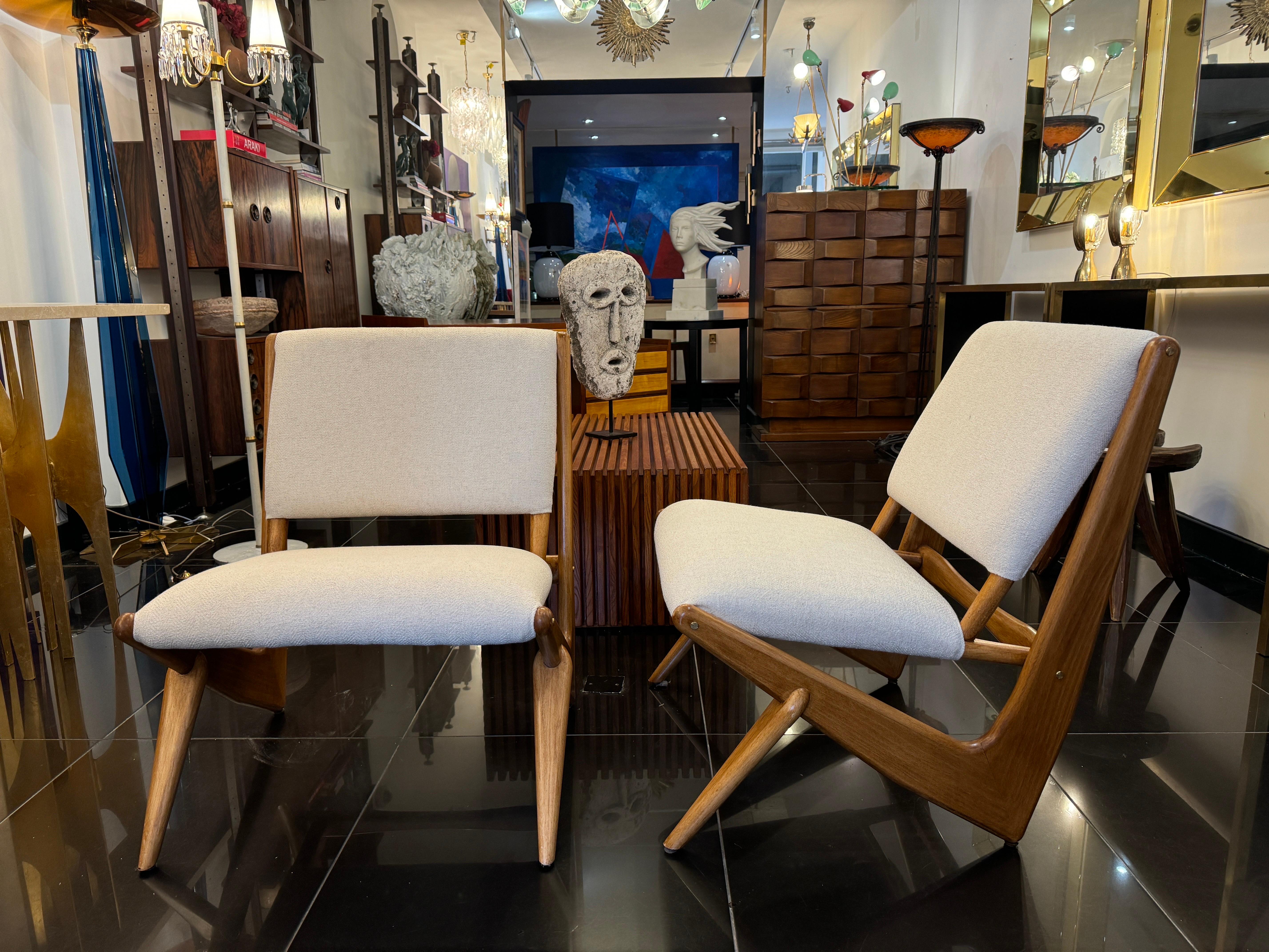 A pair of Italian boomerang side chairs In Good Condition In London, GB