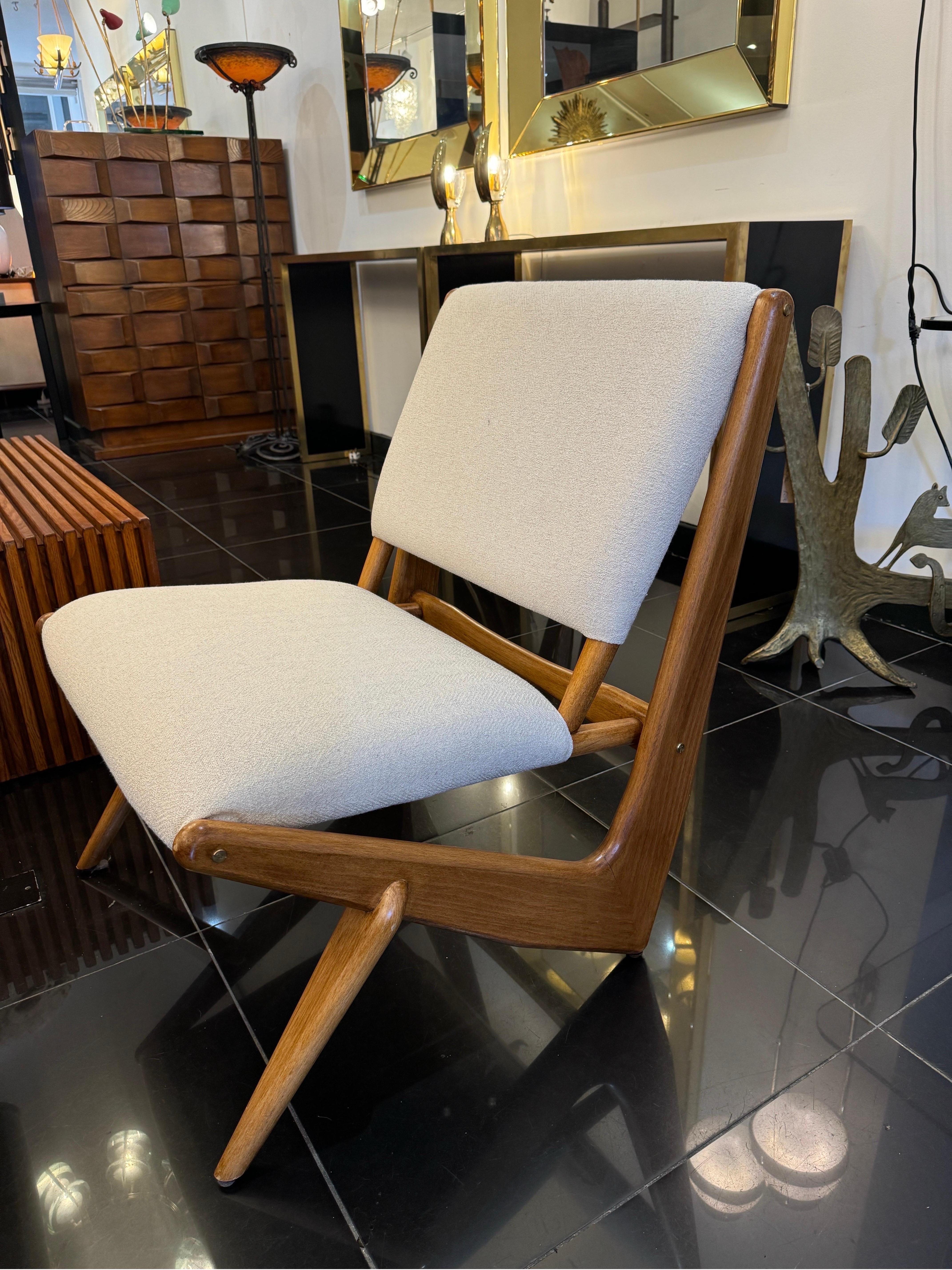 A pair of Italian boomerang side chairs 1