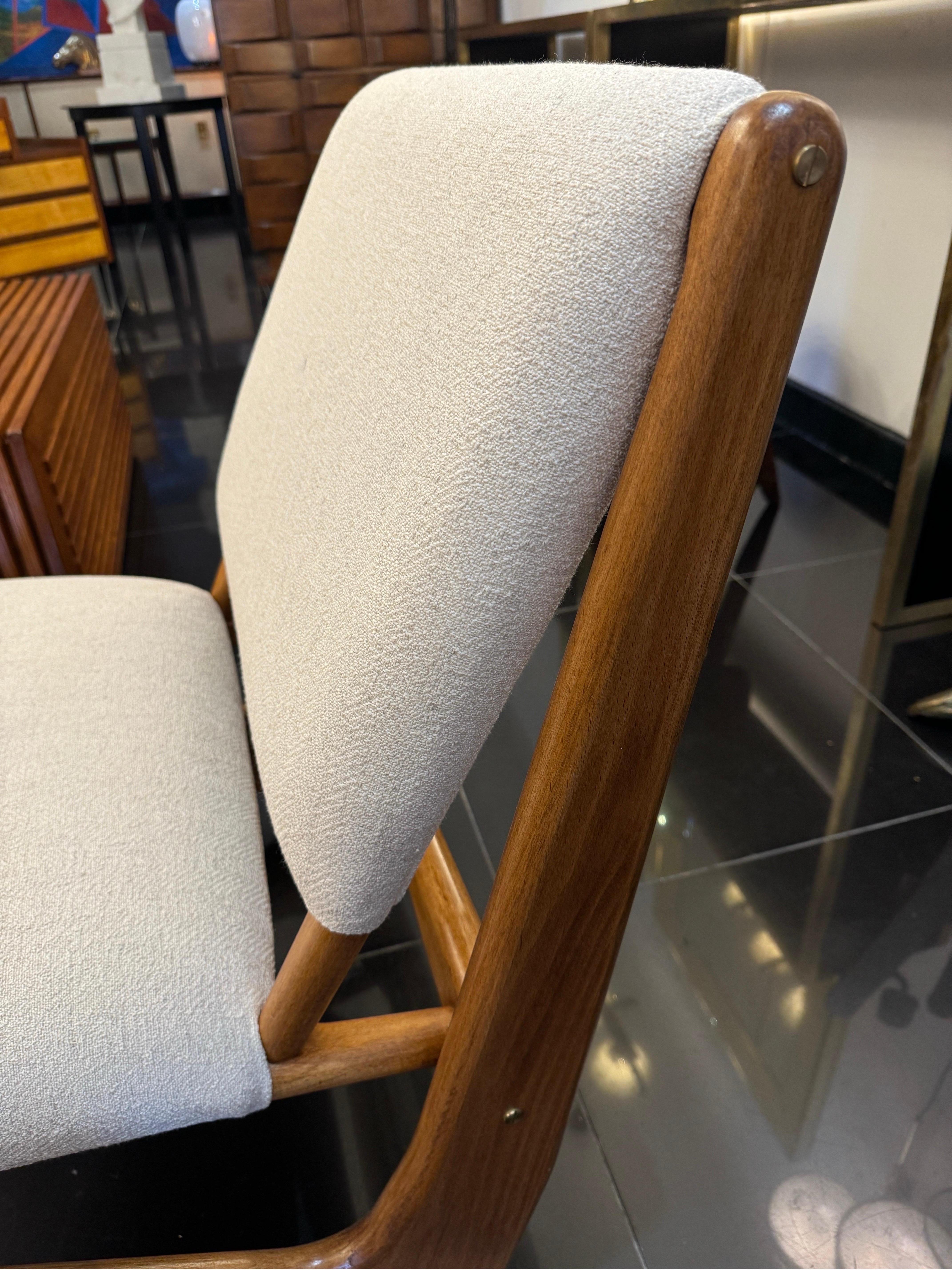 A pair of Italian boomerang side chairs 2