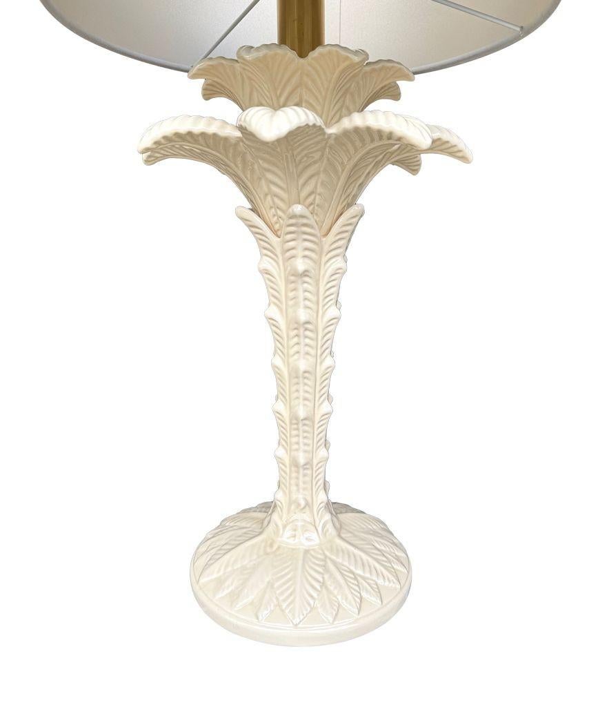 A pair of Italian ceramic 1970s palm tree lamps for lighting company Leola For Sale 6