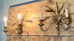 A Pair of Italian Ciani Wheat Ear Design Wall Lights