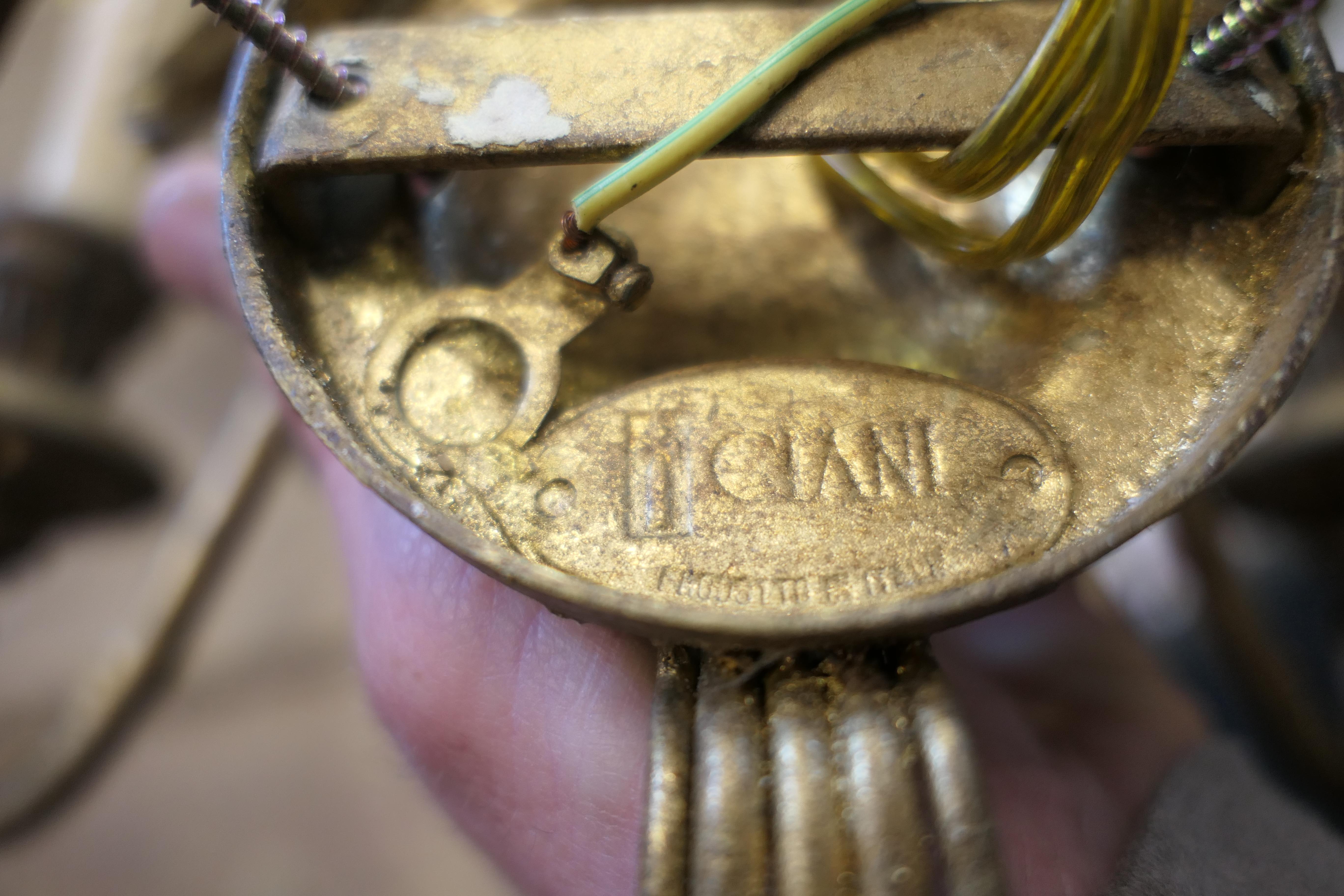 Pareja de apliques italianos Ciani con diseño de orejas de trigo en venta 3