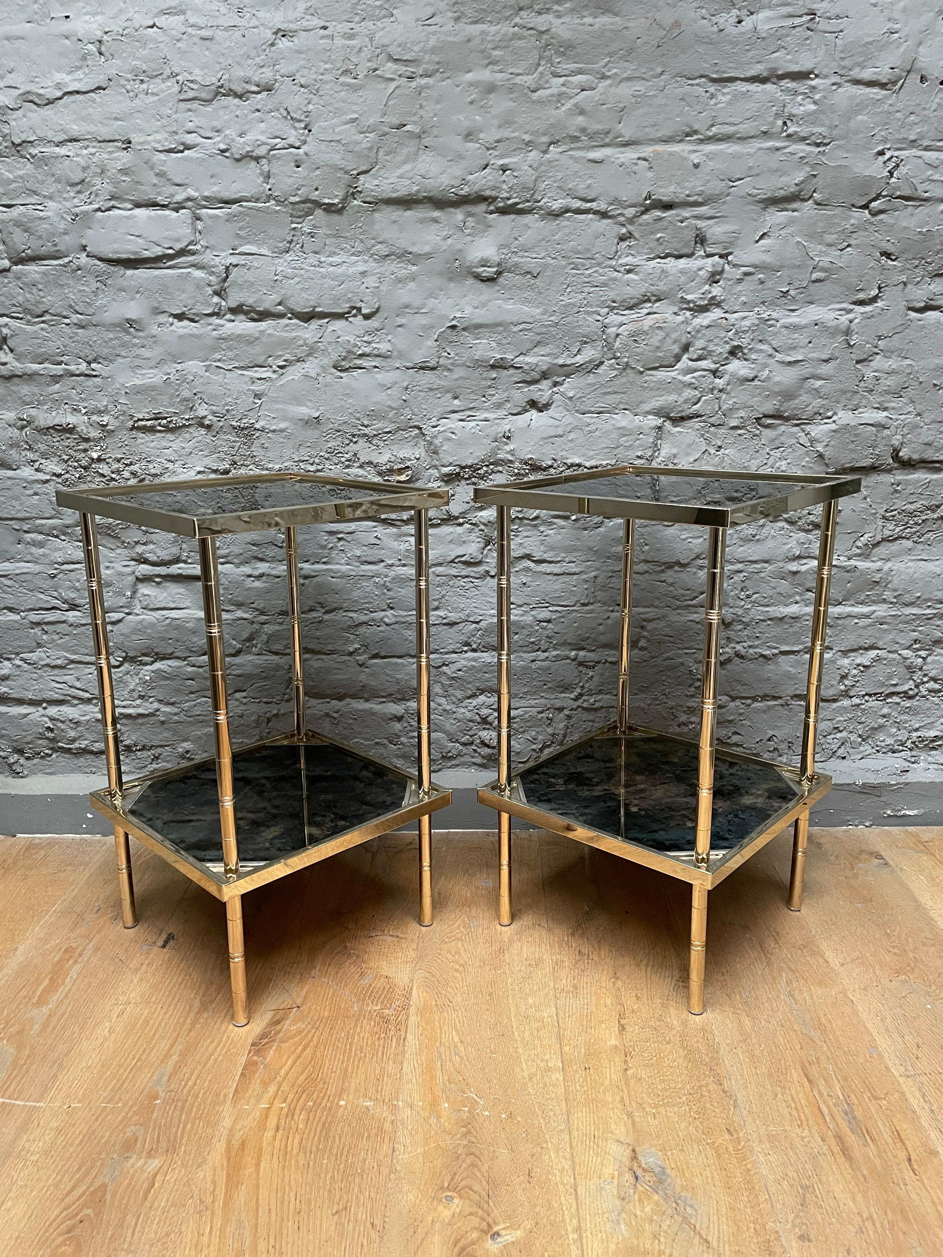 Pair of Italian Faux Bamboo Side Tables 4