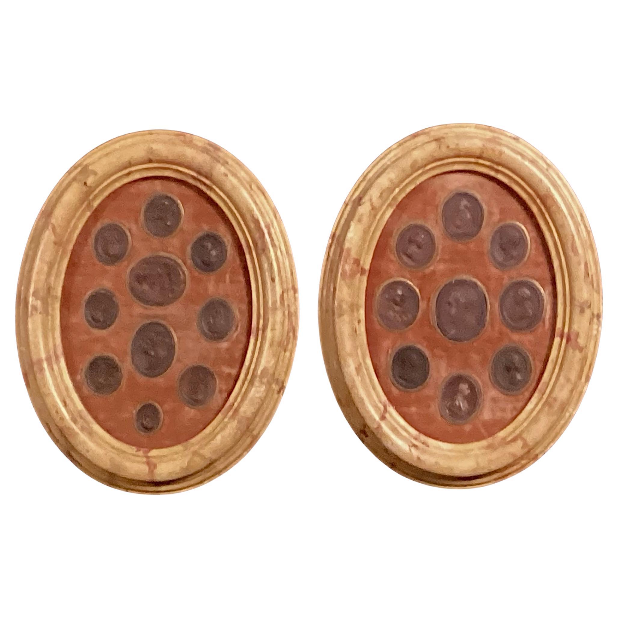 A Pair of Italian Grand Tour Framed Wall Mounted Intaglios