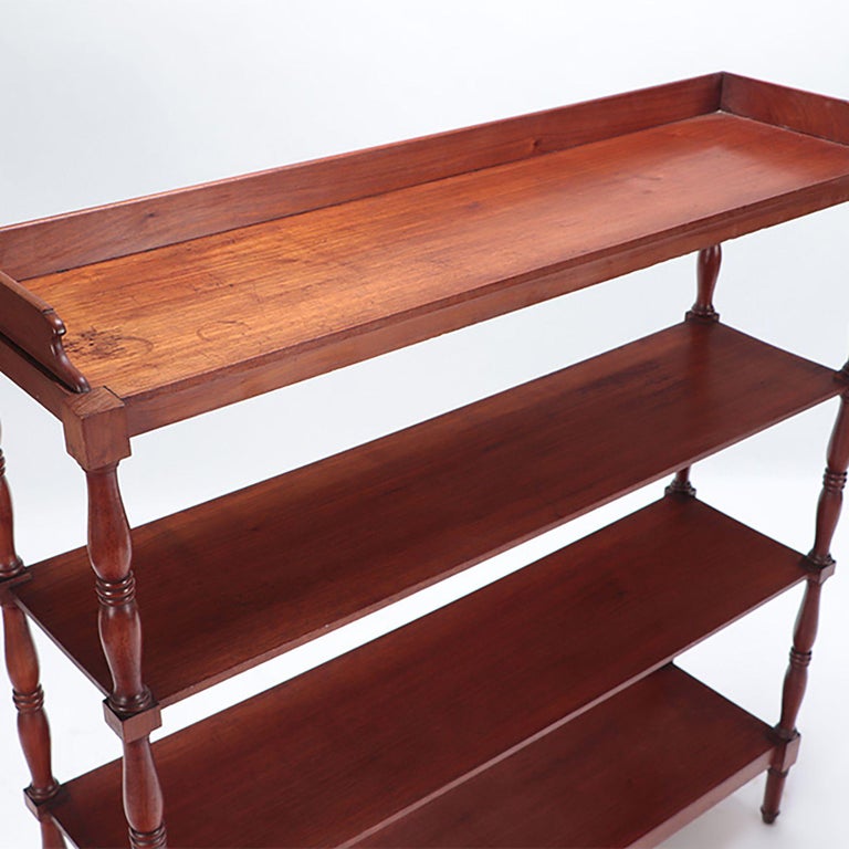 Pair of Italian Mahogany Open Shelves with Shaped Supports, circa 1880 ...