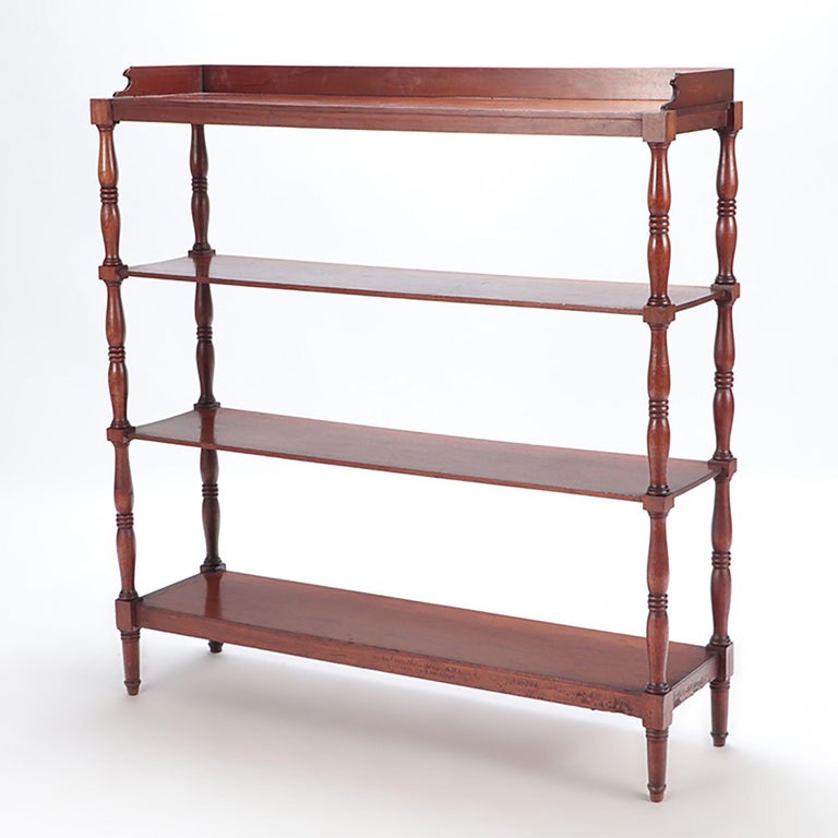 Pair of Italian Mahogany Open Shelves with Shaped Supports, circa 1880 ...