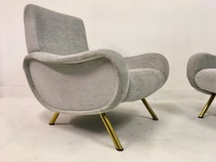 Pair of Italian Marco Zanuso Inspired Armchairs