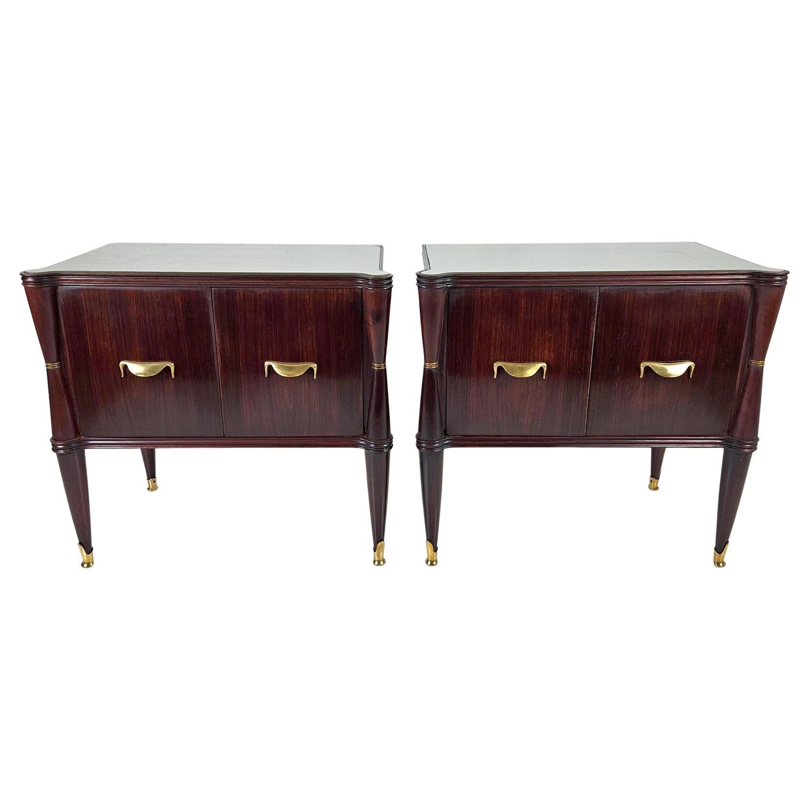 A Pair of Italian Mid Century Nightstands