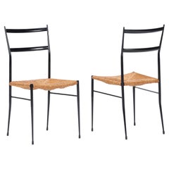 A pair of Italian Mid Century Superleggera Model Chairs, circa 1960