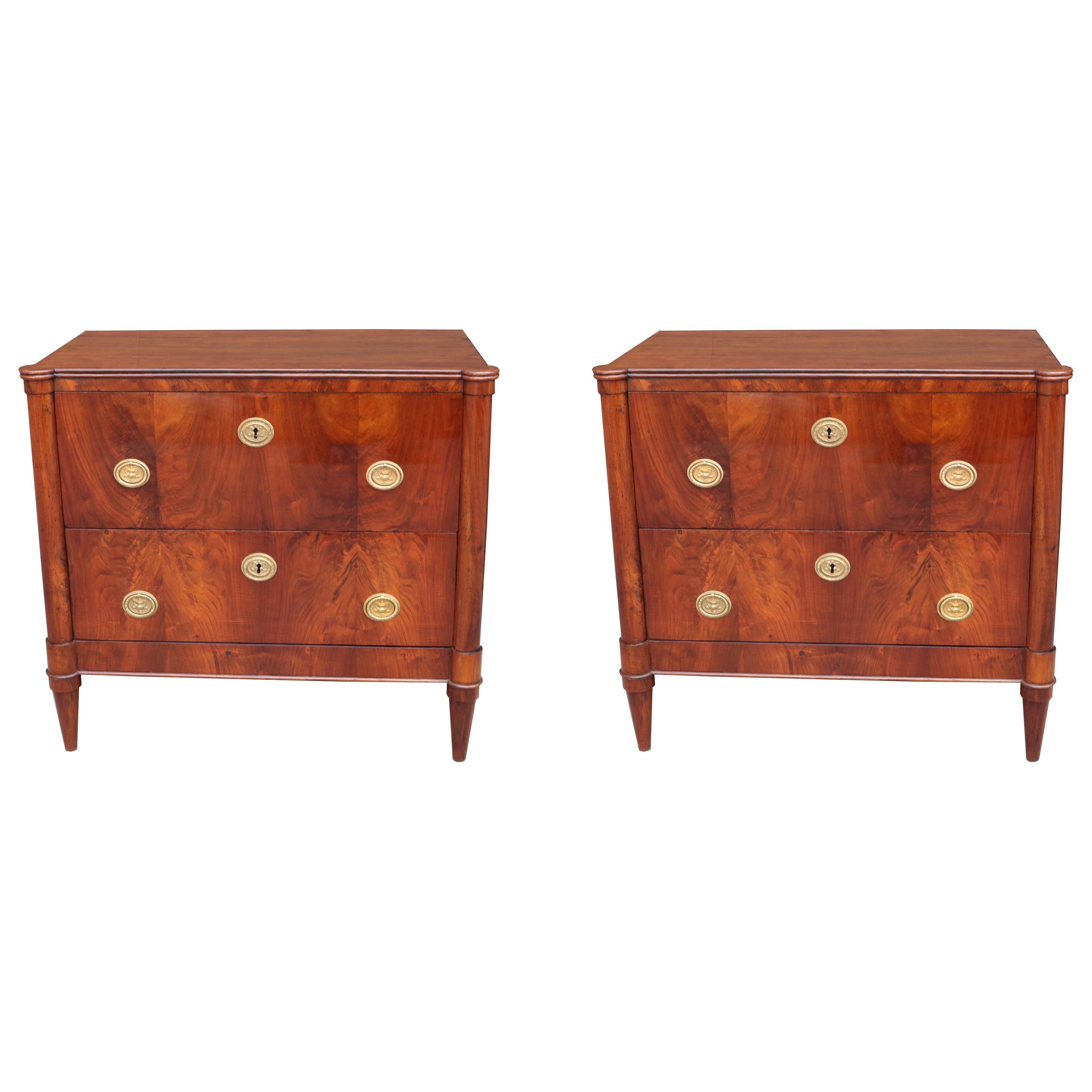 Pair of Italian Neoclassical Style Bedside Chests